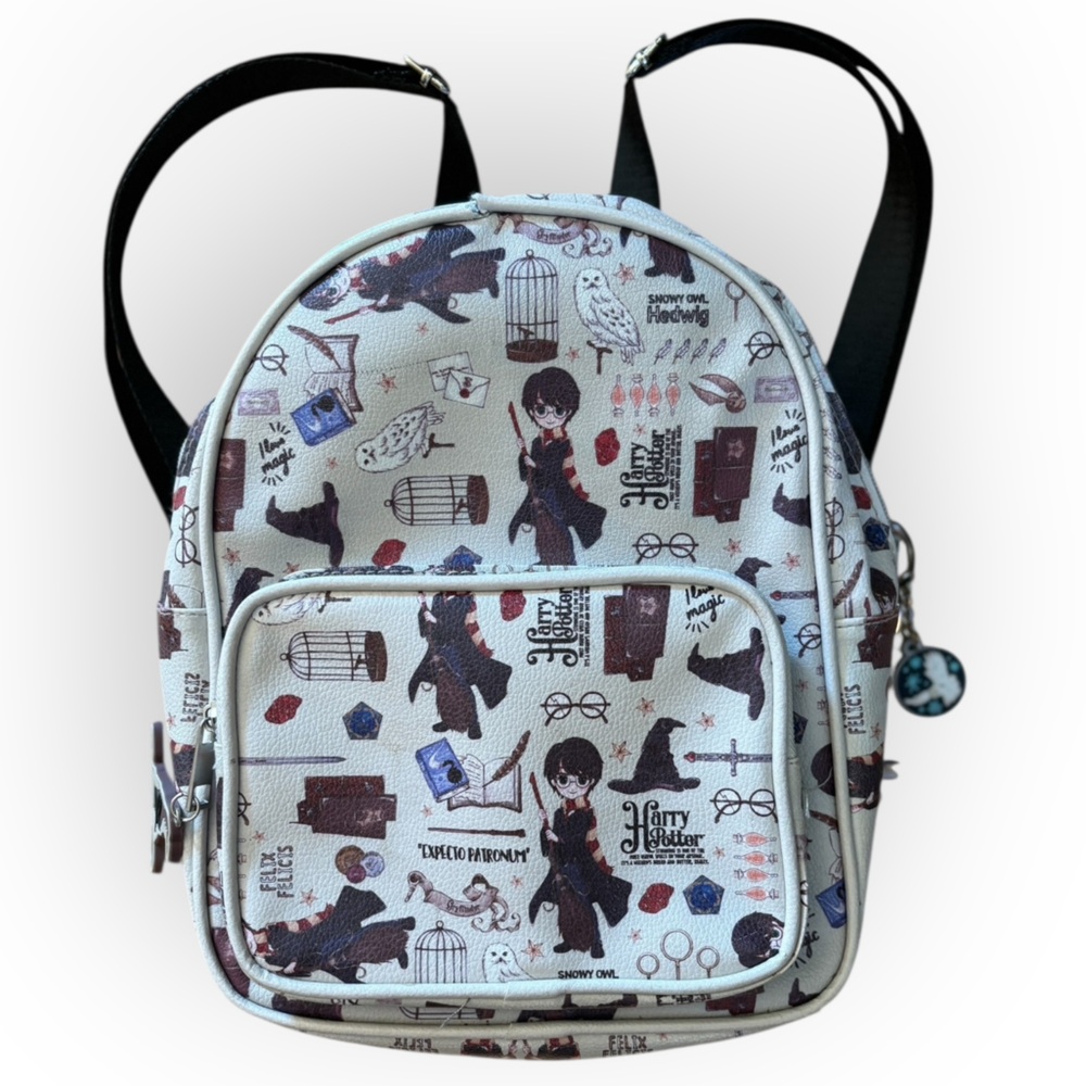 Harry Potter All Over Hogwarts Print Mini Backpack Wizarding World Backpack